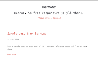 Harmony jekyll theme